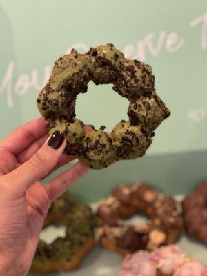 Matcha mochi donut