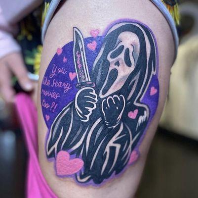 #youlikescarymoviestoo #scream #screamtattoo #screammask