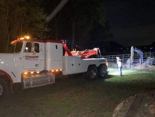 They recovered my John Deere Excavator that was stuck on a job. Within minutes of arriving our machine was freed.