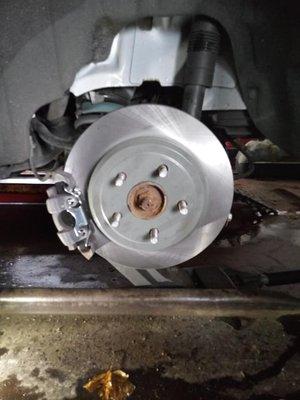 Newly installed brakes.