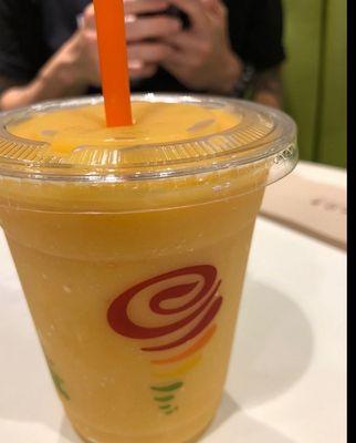 My Jamba Juice smoothie-orange and mango. Tasted nasty.