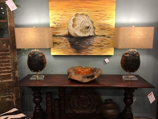 Turtle shell lamps