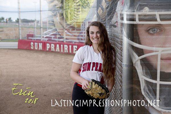 Senior Softball Portraits.  Sun Prairie Area.