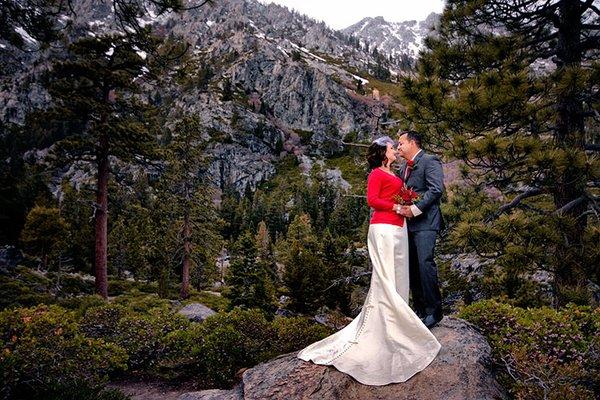 Tahoe small wedding. On location. Stunning.