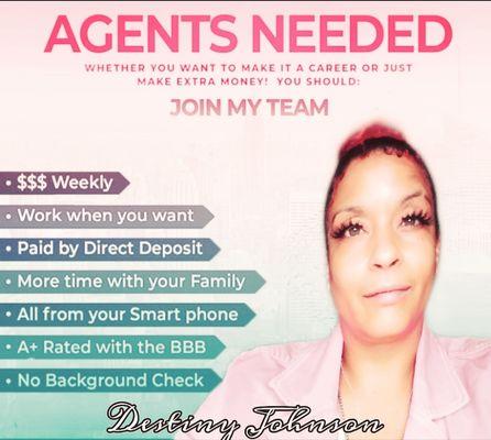 Become an agent and join my team.