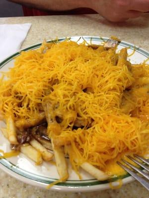 Gravy fries with cheese- so good!