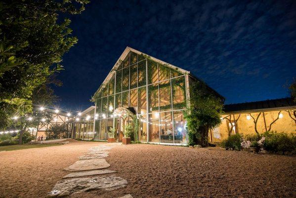 The Ballroom, a climate controlled space with 40' glass windows.