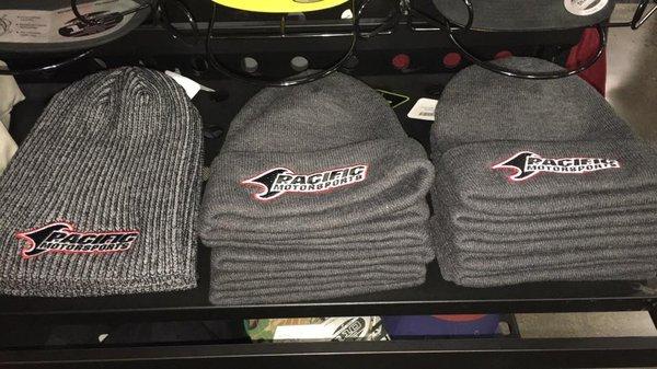 Hot from the press and perfect for this cold weather we have had this winter. New Beanies, two colors and two styles!