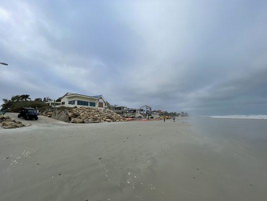 Beach- month after hurricane Nicole