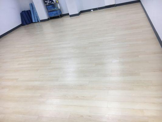 scrubbed laminate floor