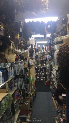 The beauty supply store.