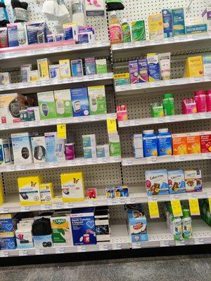 Shelf near pharmacy