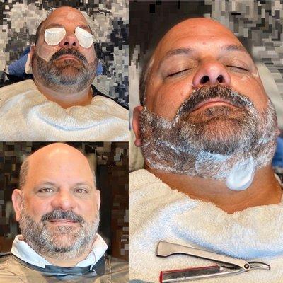 Haircut,Beard sculpting, aftershave mask, eye compress, RELAXING ‍