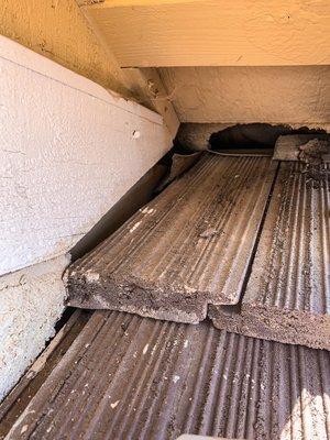 A rodent has chewed an opening into this Roseville, CA home. We offer rodent proofing with a warranty against re-entry.