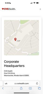 Corporate headquarters address.