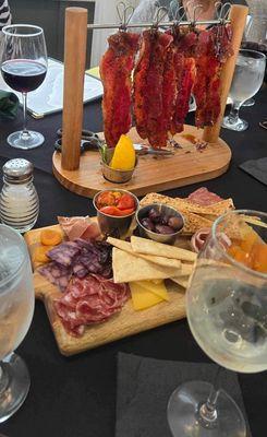 Hanging bacon that was incredible! Charcuterie board was also fabulous!