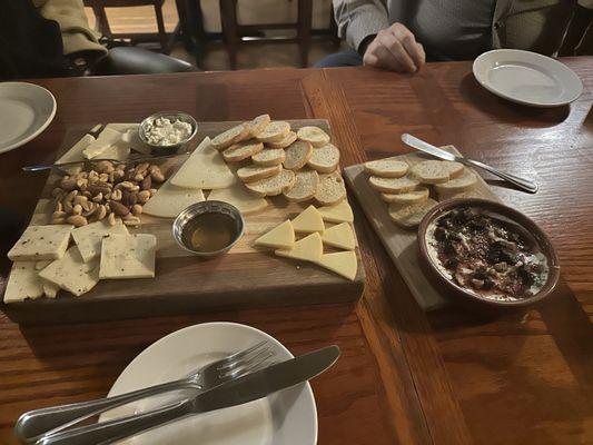 Cheese board, and whipped goat cheese