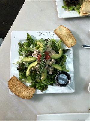 Chicken and avocado salad.