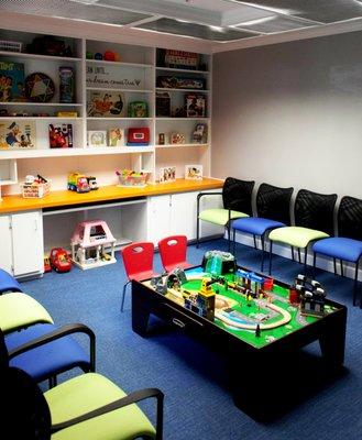 Fun-filled waiting room is popular with kids and parents!