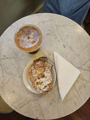 Cold brew & almond croissant