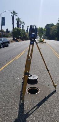 Occupying a well monument in long beach for a boundary retracement for Virginia Country Club.