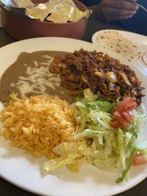 Bistec A La Mexicana Dinner