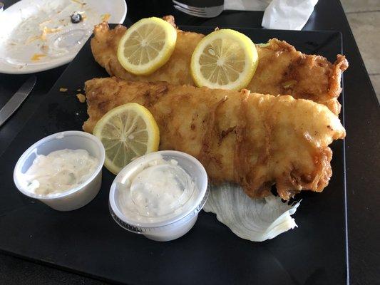 Fried cod dinner