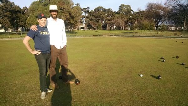 Awe fun time on the greens, good friends!