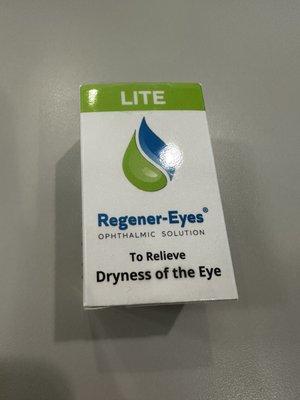 Amniotic fluid eyedrops not FDA approved and not covered by insurance. No prescription is available.