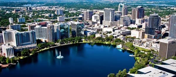 Beautiful view of Downtown Orlando Fl.