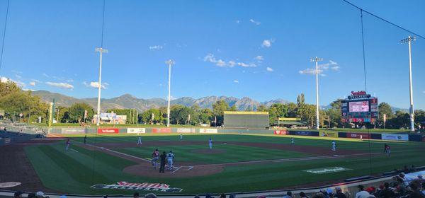 View from behind home plate