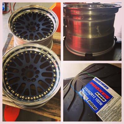 315/35 Toyo R888s, 11.5" ccw classics!