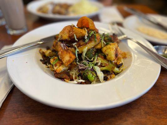 Sea Bass over rice and vegetables