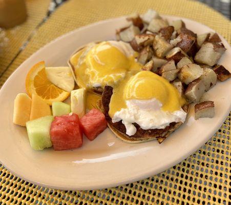 Sausage Patties Crêpe Benedict