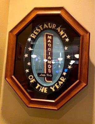 Restaurant of The Year and many more years yet!