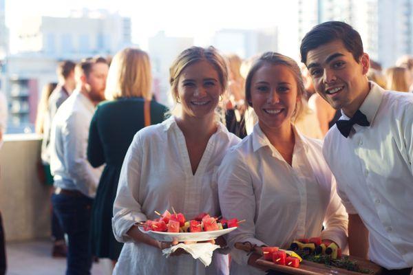 Our staff serving up some delicious appetizers