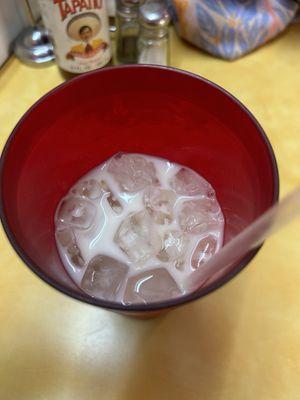 Half drank horchata. It was so good, I almost forgot to snap a pic.