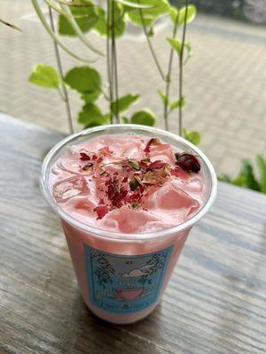 Sakura and Lychee Tea Latte