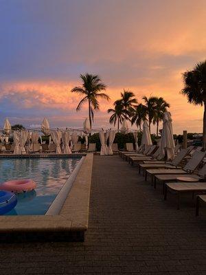 view from the pool