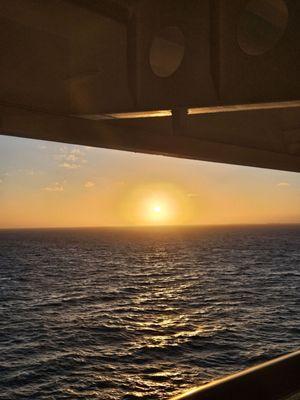 A sunrise taken from the boat.