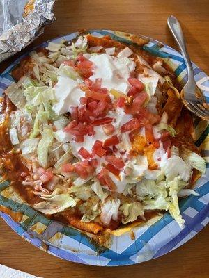 tres pollo enchiladas