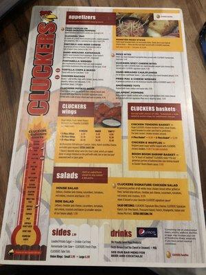 Menu front page