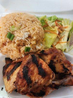 Bbq Chicken lunch special.