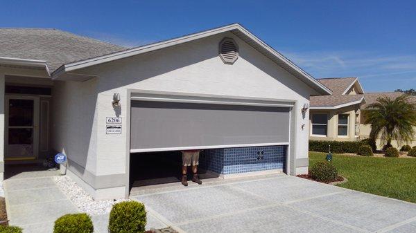 Motorized Garage Screen