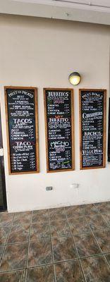 Here is a quick look at the menu, post it just outside the ordering window