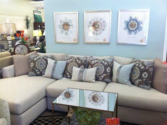 BERNHARDT Sofa/Chaise combo - approx 11ft x 44"d - Was $7000 NOW $3499.