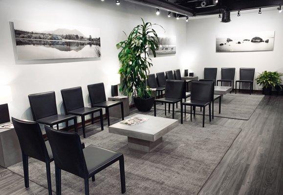 Cope-Clear Orthodontics' reception area, setting a new standard in orthodontic care. Top Voted Dallas Orthodontist.