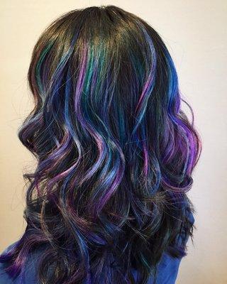 Oil slick fantasy colors