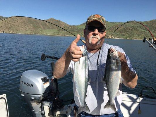 Dennis steel head fishing at Anderson Ranch.