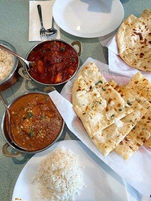 Garlic Naan and Paneer Naan